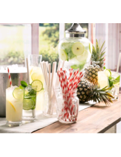 Caterers Choice Straws Paper White Regular 250 Pack x 1